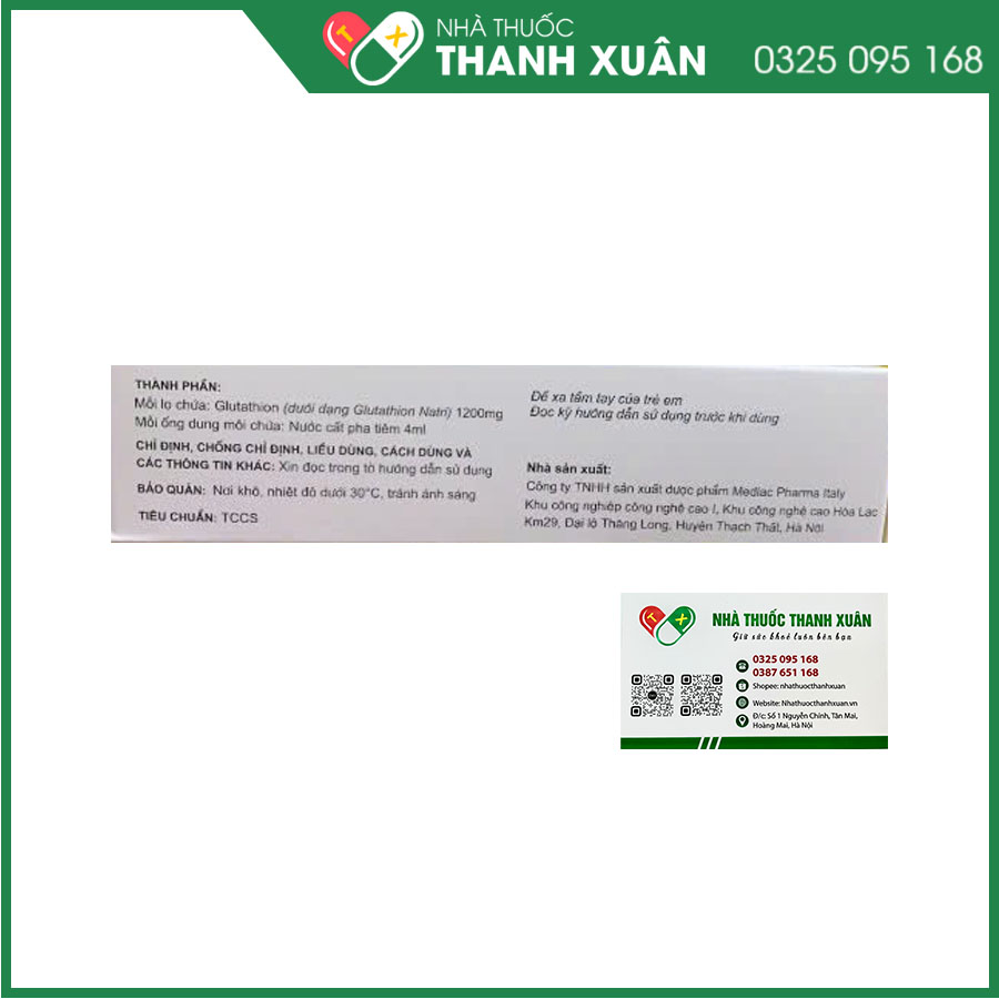 Thuốc Gluthion hỗ trợ điều trị, ngộ độc thuỷ ngân, các bệnh lý rối loạn vận mạch, xơ gan, viêm gan do virus, viêm tuỵ cấp, đái tháo đường không phụ thuộc Insulin